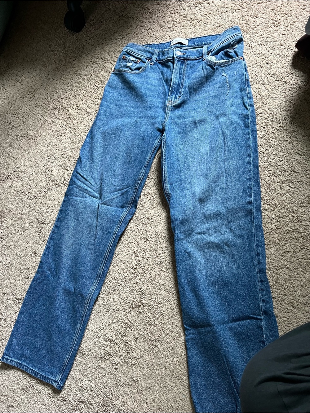 Abercrombie & Fitch medium blue high-rise jeans